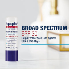 Aquaphor Lip Balm Repair Stick for Chapped Lips - SPF30 - 2pk/.34oz: Nourishing, Clear, Balm, Travel Size